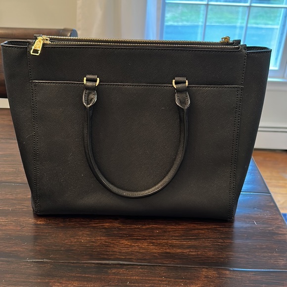 Tory Burch Robinson Double Zip Expandable Sides Large Crossbody Tote Retail $575 - Picture 2 of 4